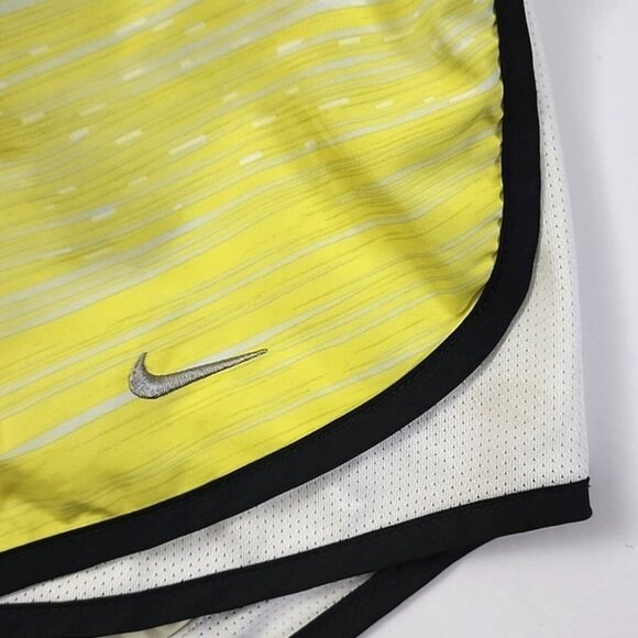 NIKE Women's Athletic Running Shorts Yellow White Built-Ln Liner 3" Inseam Sz L - Picture 4 of 11